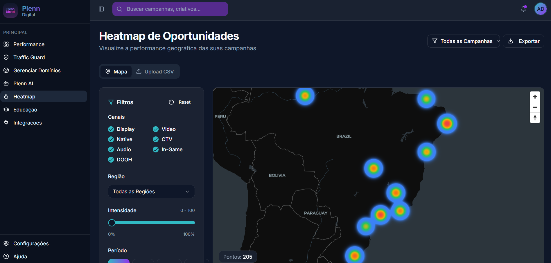 Traffic Audit Platform - Heatmap